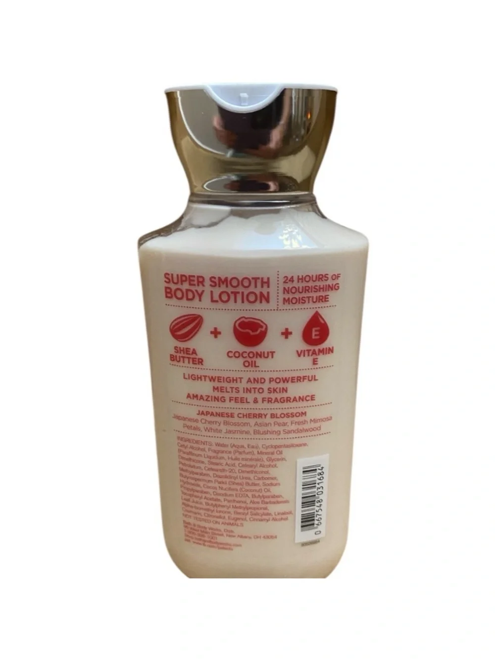 Bath & Body Works Japanese Cherry Blossom 24 Hour Body Lotion Shea Butter Vit E